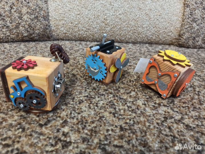 Бизикубики мини. Набор из трёх штук