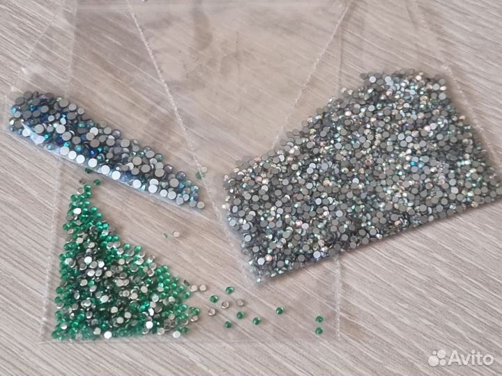 Стразы бульонки набор для дизайна ногтей маникюра