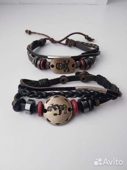 Браслеты кожаные разные б.у