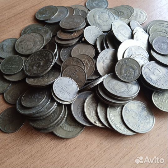 Монеты ссср1,2,3,5коп. На вес