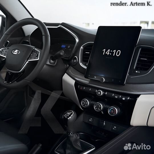 Магнитола Android LADA Vesta NG в стиле Techno