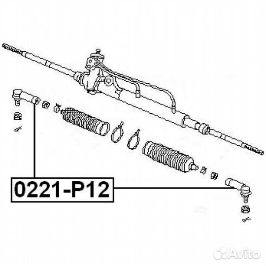 Наконечник рулевой nissan primera 90-02