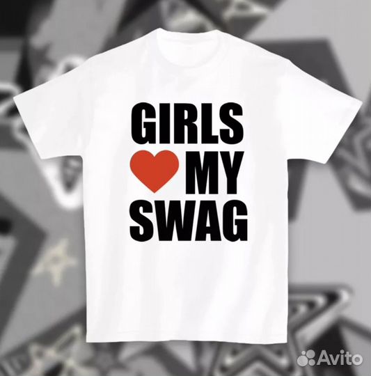 Футболка girls love my swag y2k