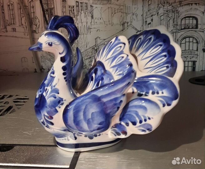 Салфетница гжель птица