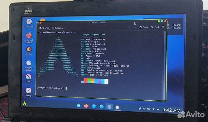 DNS Нетбук 2ram, 2core