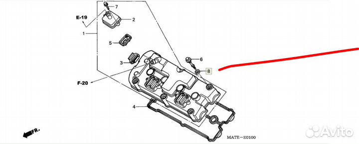 Уплотнительная шайба сальник honda 90543-MV9-670