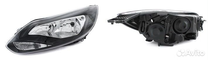 Ford focus 3 фары чёрные