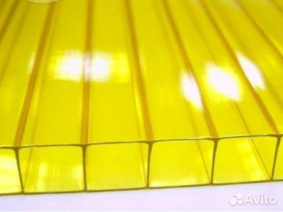 Поликарбонат сотовый 10 мм Желтый Ultramarin