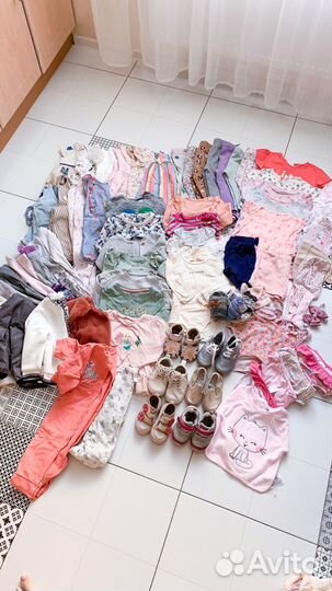 Пакет одежды на девочку 9-12 месяцев