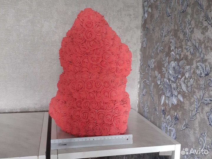 Мишка из роз 40 см