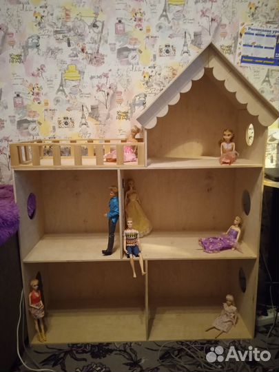 Эко кукольный домик/стеллаж для книг