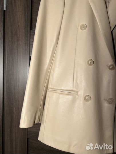 Пиджак Mango экокожа