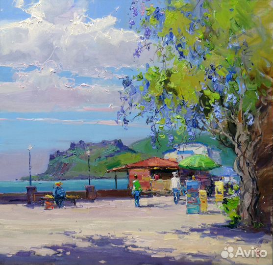 Картина поздеев игорь. глициния цветет х.м. 50х50