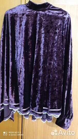 Пончо женское, бархат