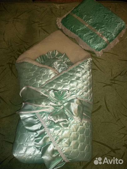 Конверт зимний на овчине на выписку