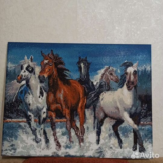 Картина из страз готовая 50х60 на подрамнике
