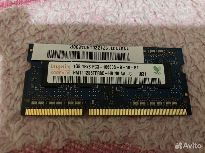 Память для ноутбука DDR3 Hynix 1GB