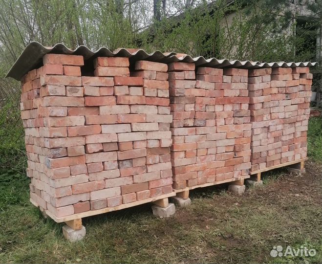 Кирпич красный полнотелый бу