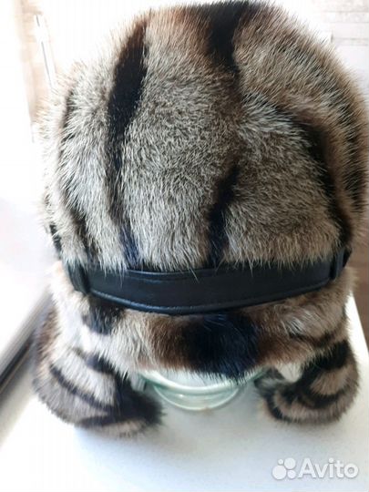 Шапка-шлем норковый