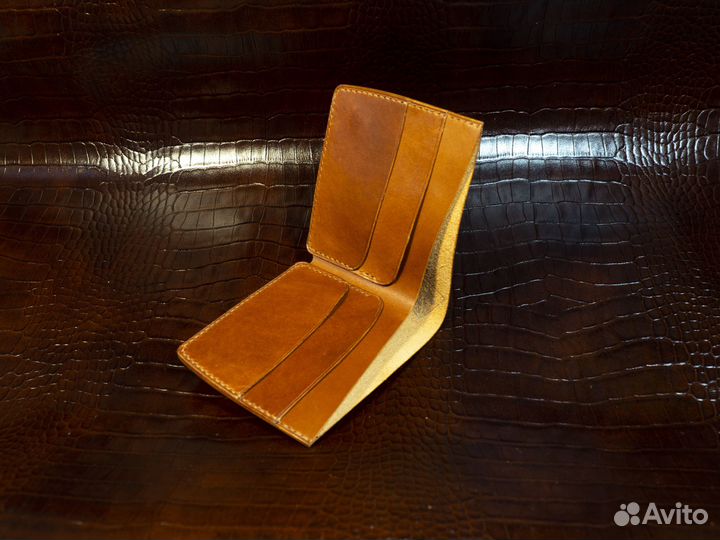 Кошелек мужской кожаный ручной работы