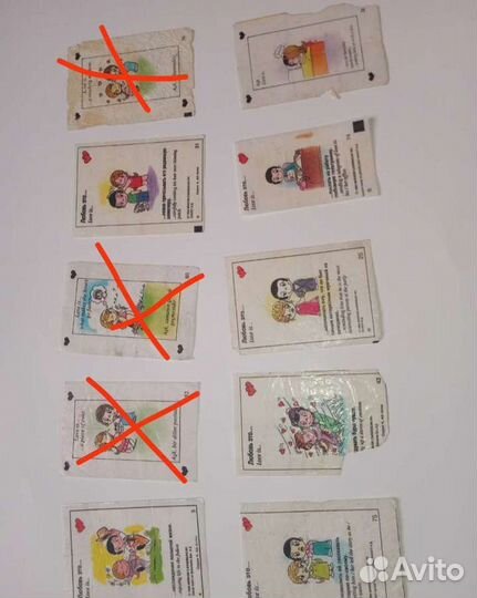 Вкладыши от жевательной резинки 