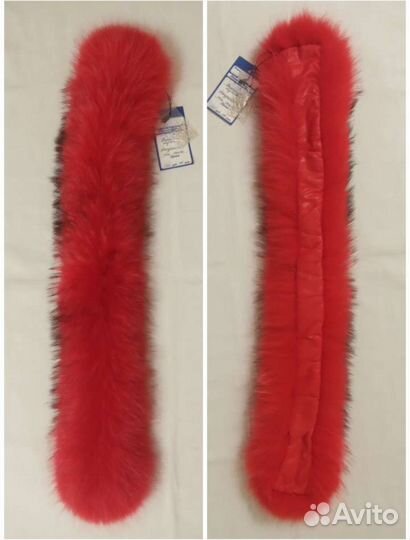 Воротник опушка натуральный мех енота