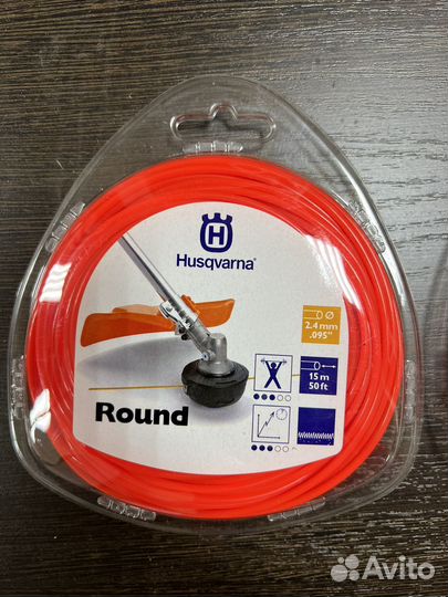 Леска для триммера Husqvarna Round 2.4 мм/15 м