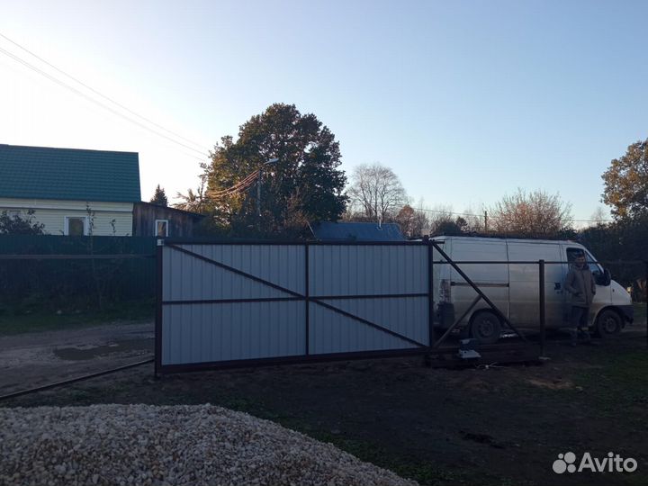 Откатные ворота под ключ с доставкой и установкой