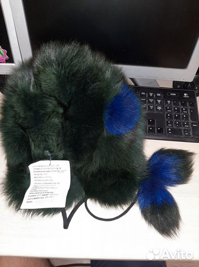 Шапка меховая из песца для девочки размер 55