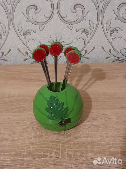 Набор ложечек на подставке Арбуз