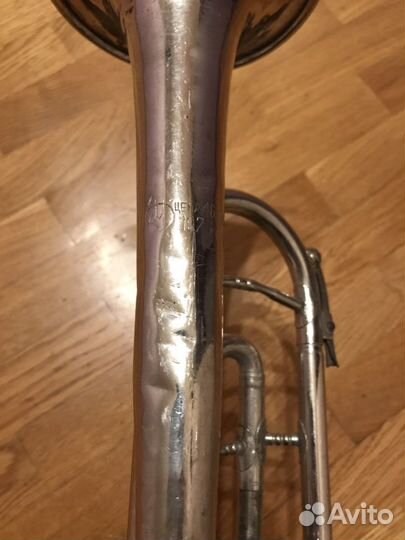 Труба СССР. Латунь/никель. Духовой инструмент