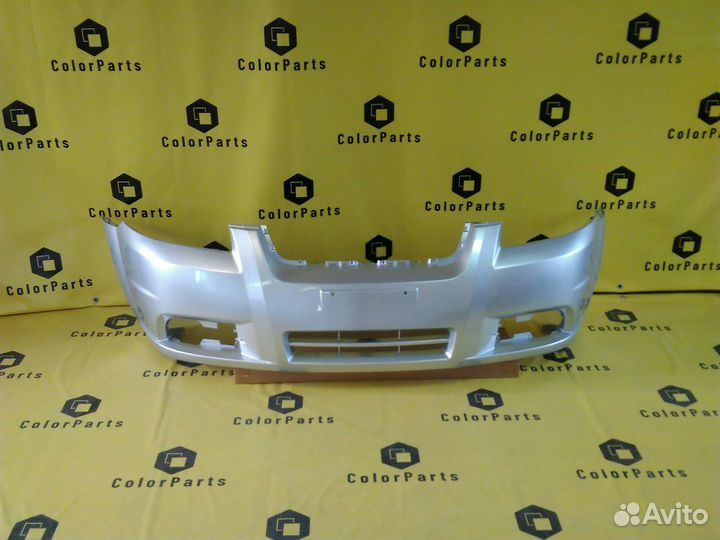 Бампер Chevrolet Aveo т250 серебристый