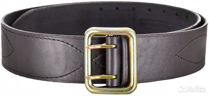 Ремень офицерский уставной кожаный черный
