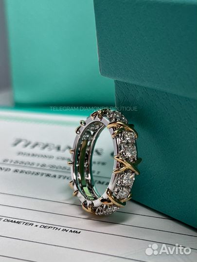 Кольцо Tiffany & co Schlumberger белое золото 750