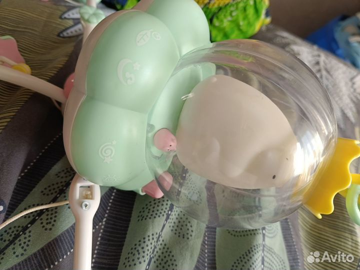 Мобиль на кроватку сенсорные кнопки свет музыка