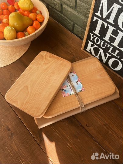 Доска разделочная деревянная большая 20 на 32 см