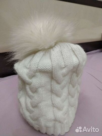 Шапка женская, на флисе. Тёплая