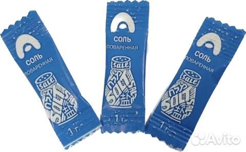 Соль порционная в стике 1 гр 1250 шт/кор