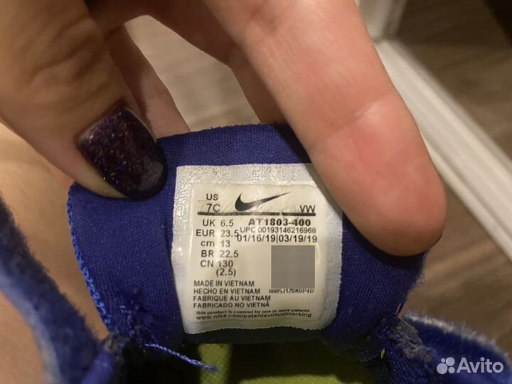 Кроссовки nike р. 23,5 (14,5 см) оригинал