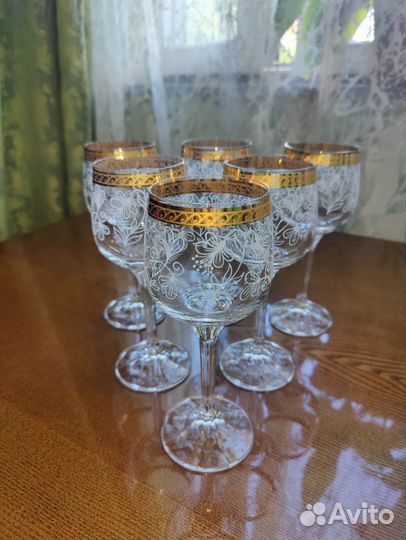 Фужеры хрусталь богемия