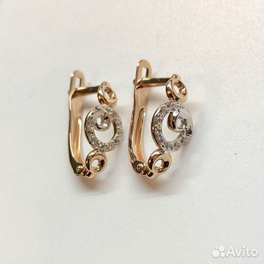 Золотые серьги 375 пробы