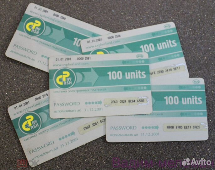 Платежная система PayCash 100 units 31.12.2001