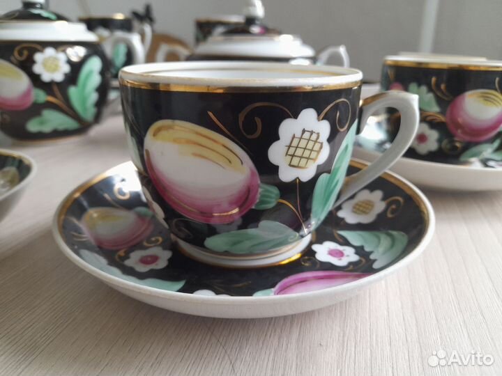 Чайный сервиз Цветы Вербилки СССР