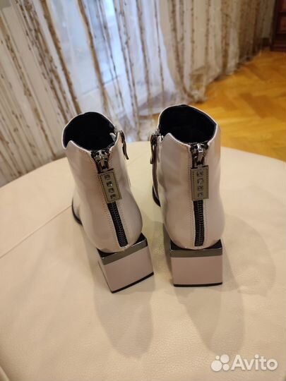Ботильоны бежевые натуральная кожа 38 размер