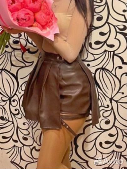 Кожаная юбка