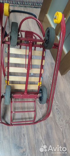 Детские санки на колесах sweet baby corsa red