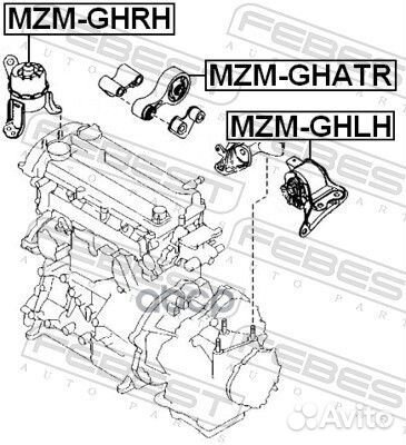 Подушка двигателя правая (гидравлическая) mzmghrh