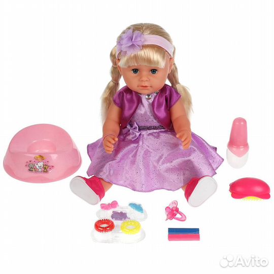 Кукла Танюша 45 см в платье, пьет, писает, плачет