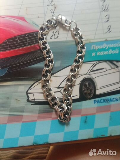 Серебряный браслет мужской 925