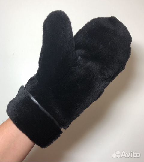 Варежки мужские из меха бобра